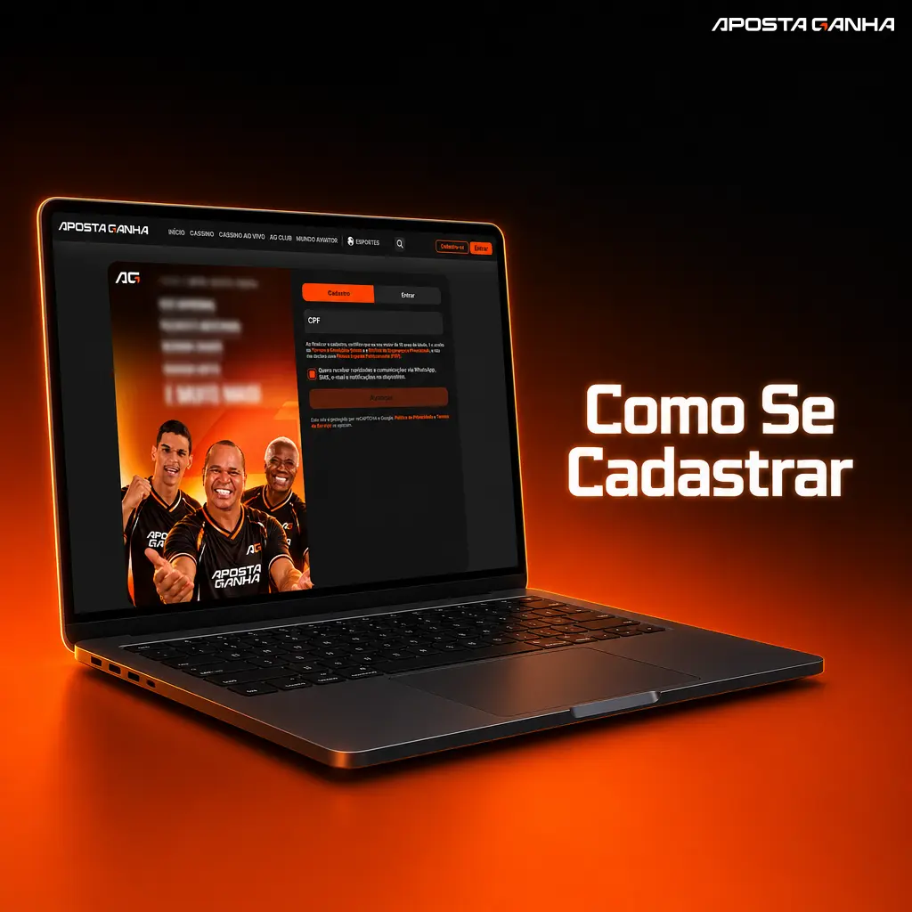 Passo a passo do cadastro na Aposta Ganha: e-mail, celular ou rede social, com verificação de identidade (KYC) rápida.