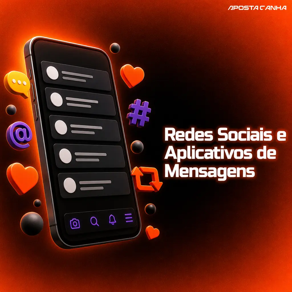 Redes sociais e aplicativos de mensagens da Aposta Ganha para suporte a dúvidas gerais e comunicados