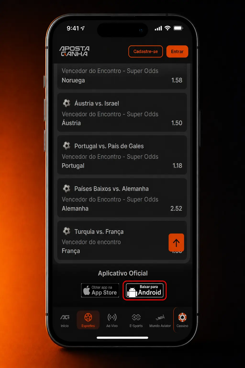 Passo a passo para baixar e instalar o APK Aposta Ganha no Android em três etapas simples