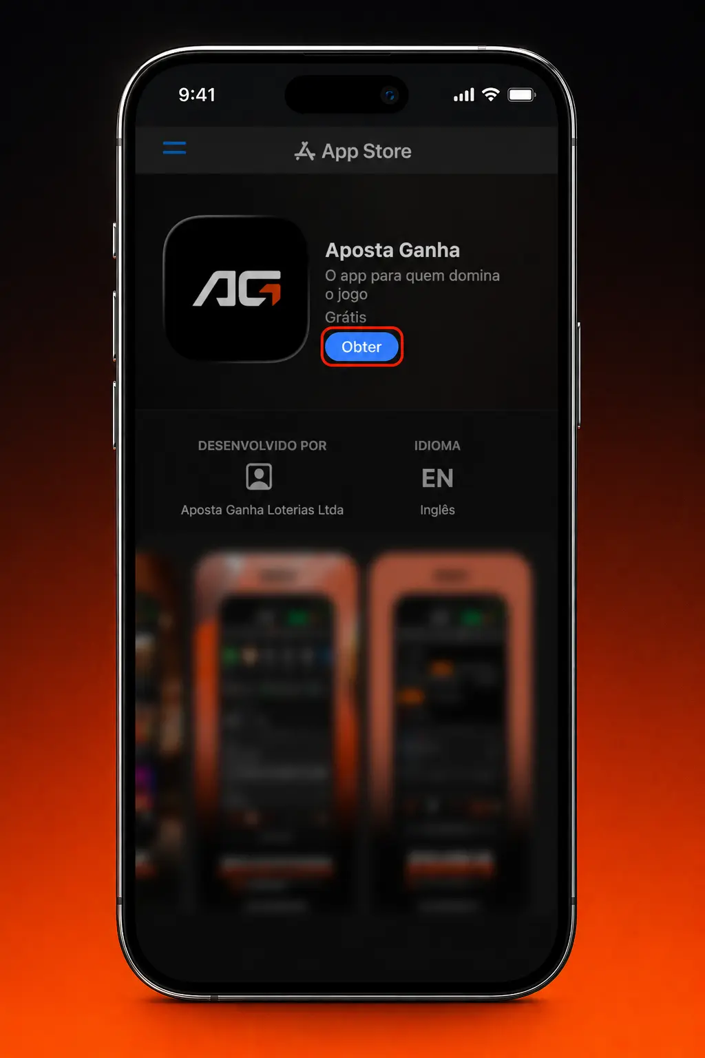 Passo a passo para baixar o app Aposta Ganha via PWA no iOS usando o navegador Safari e a tela de início do iPhone.