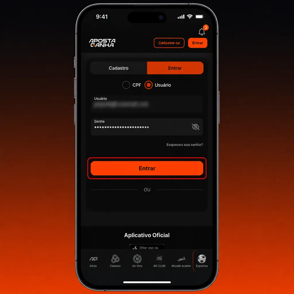 Guia passo a passo para depositar na Aposta Ganha via Pix, AstroPay ou criptomoeda com valor mínimo de 20 BRL.