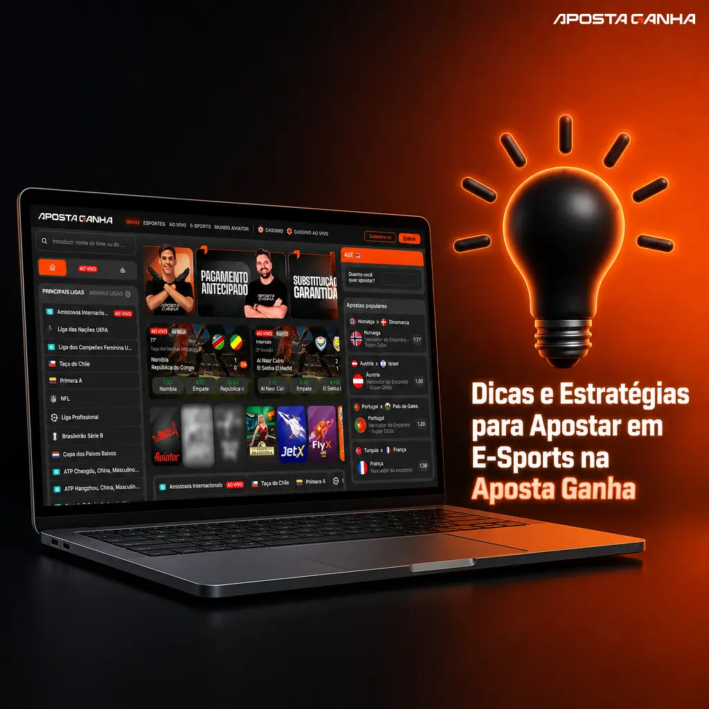 Dicas e estratégias para apostar em e-sports com responsabilidade na Aposta Ganha, incluindo análise de equipes, odds e bankroll.