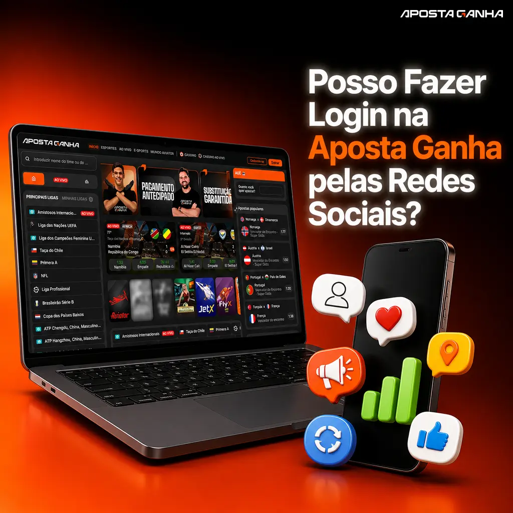 Login na Aposta Ganha via redes sociais como Google ou Telegram, com acesso rápido ao painel em segundos